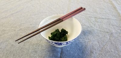blanched greens with soy sauce (ohitashi)