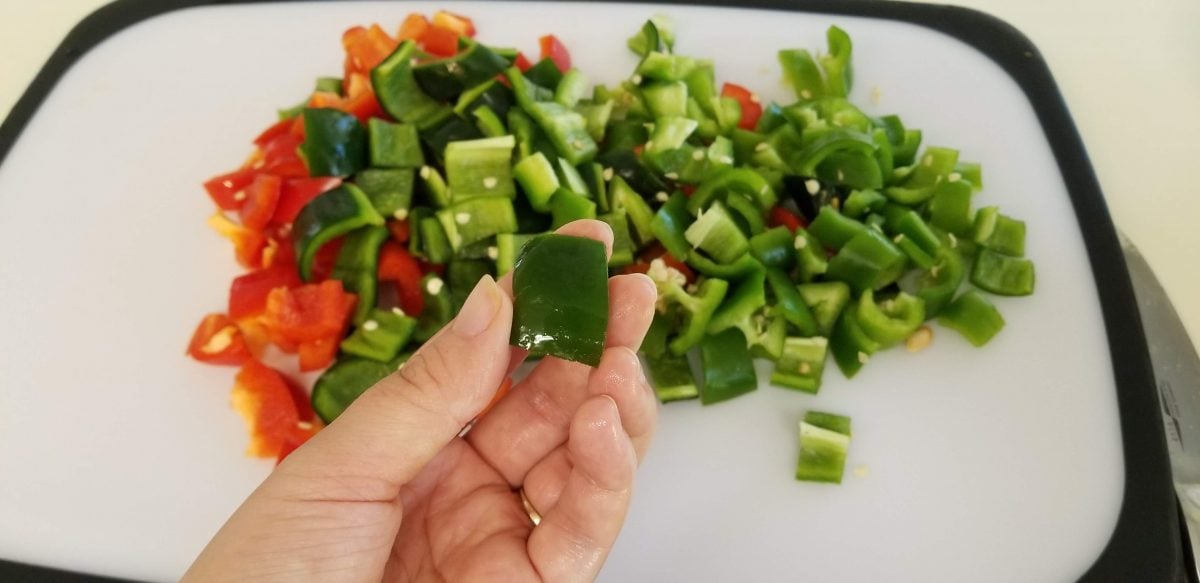 chopped peppers