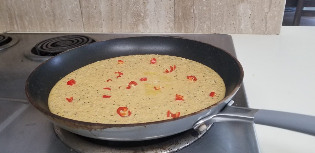 Vegan Indian coconut sauce in the pan