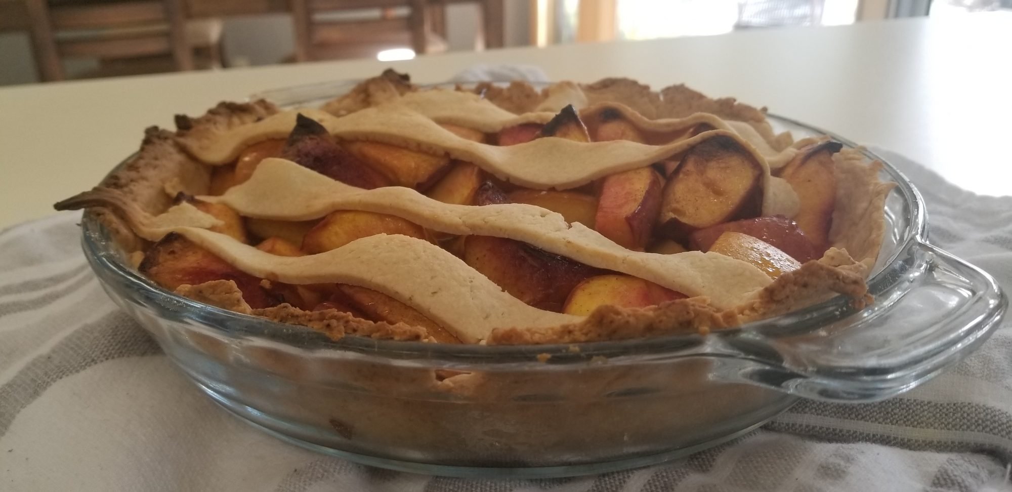 nectarine pie with easy vegan pie crust